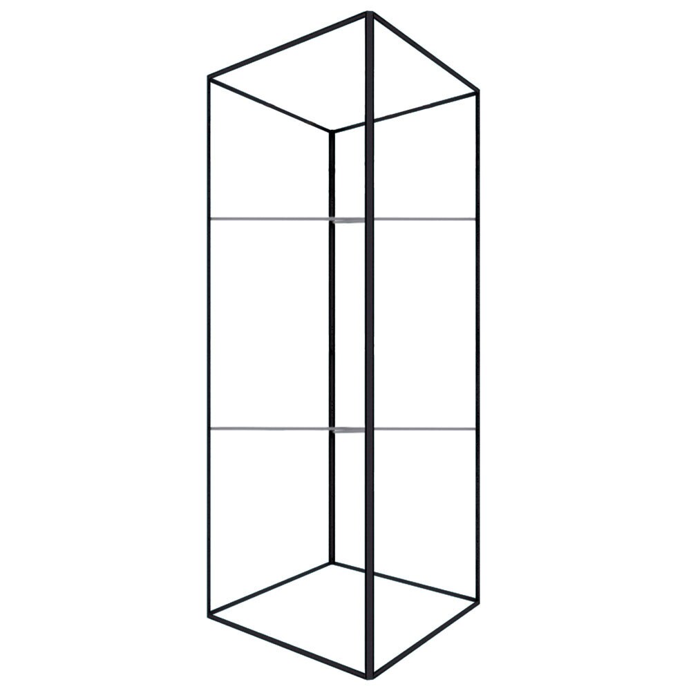 60D Big Sky Square Tower Black Frame NON-Backlit — 6x16 Hardware Only